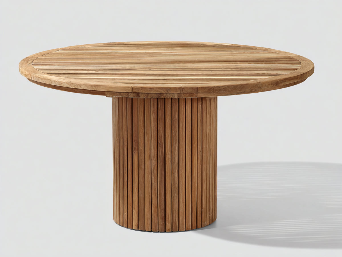 Table de jardin - Bois - 142x142x75 cm - Bois naturel - Style minimaliste