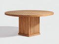 Table de jardin - Bois - 136x136x76 cm - Bois miel - Style contemporain